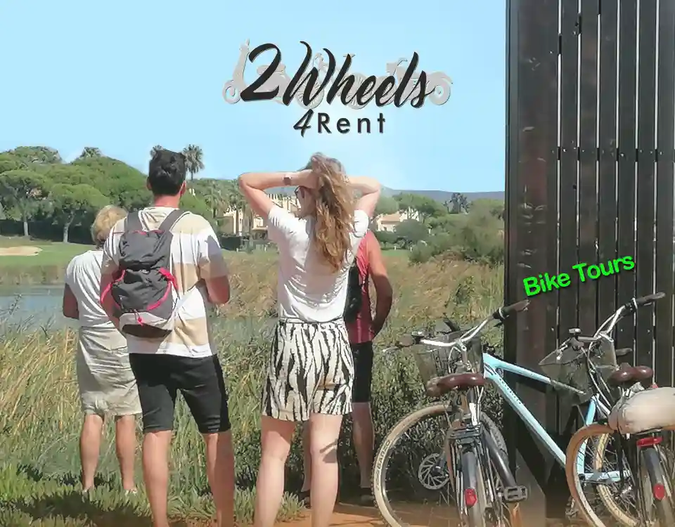 Bike tour stop at Faro Beach, Algarve