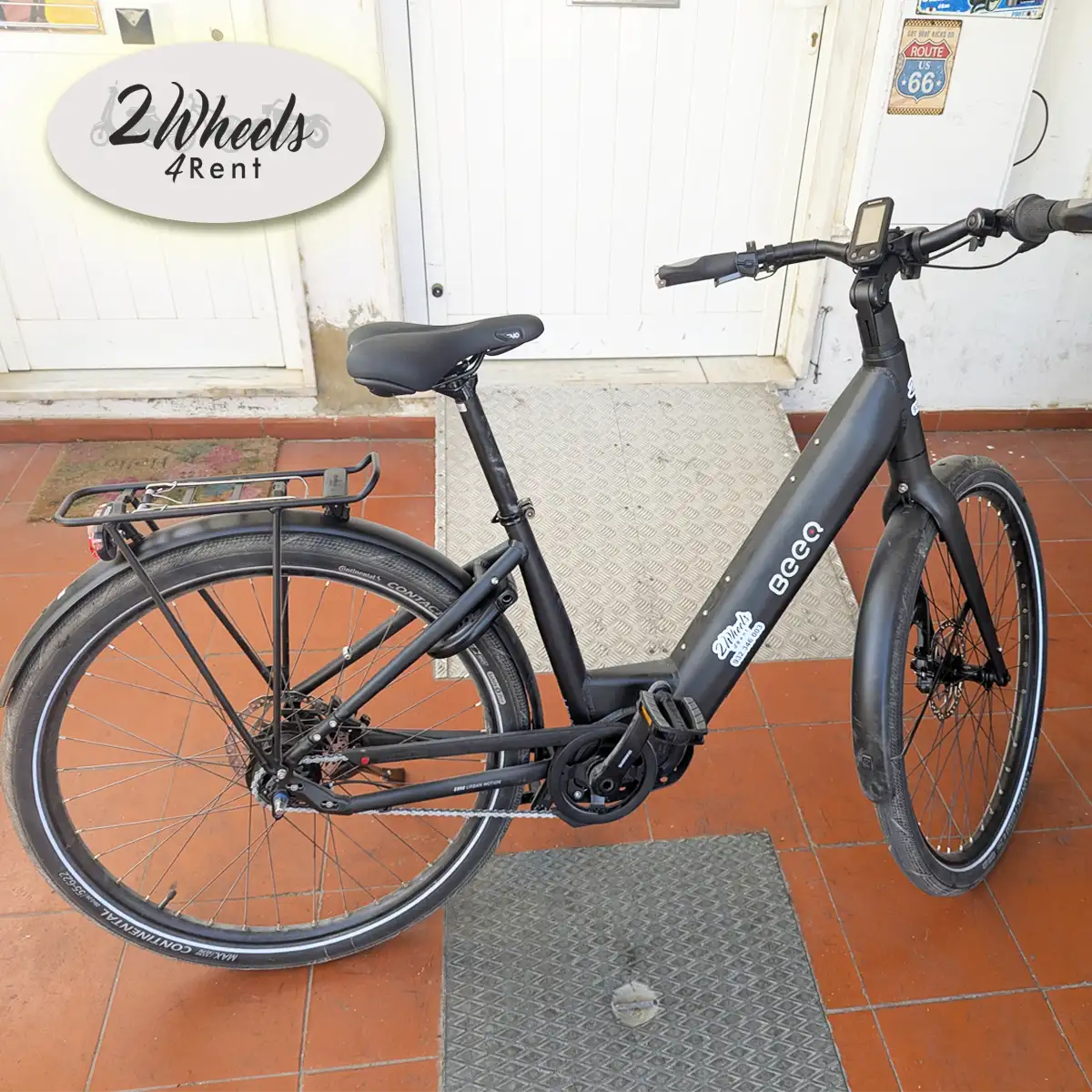 Stable and sporty frame design for comfortable riding
